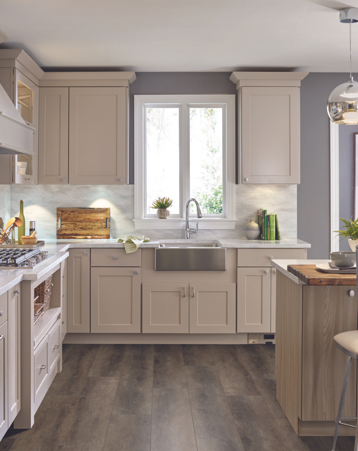 wood-look floors in a kitchen